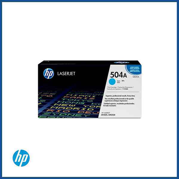 HP 504A (CE251A) Cyan LaserJet Toner Cartridge